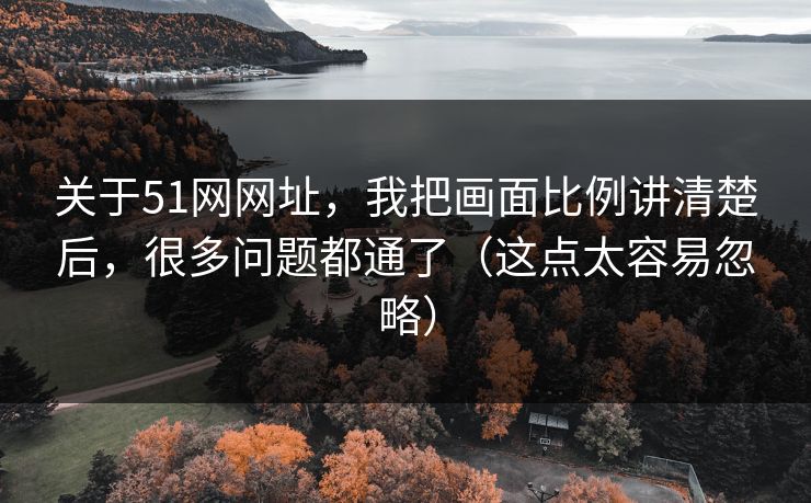 关于51网网址，我把画面比例讲清楚后，很多问题都通了（这点太容易忽略）
